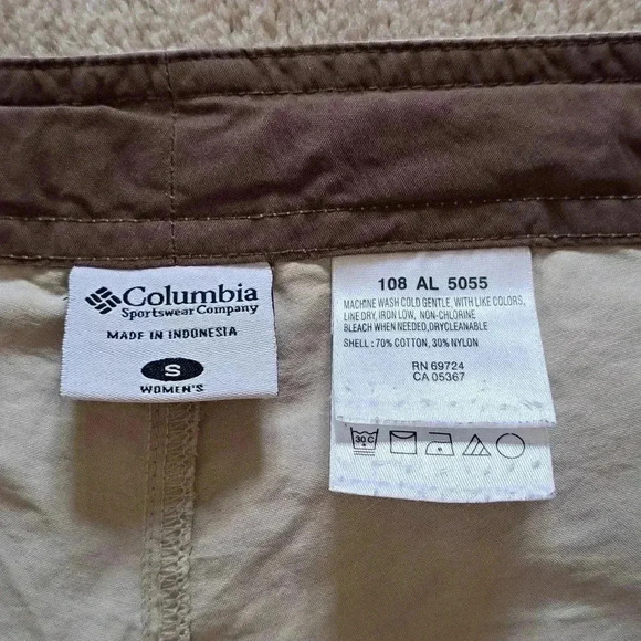 Columbia  Beige Skort Khaki Skirt Size Small Casual Cotton Nylon Blend Women's - Picture 5 of 15